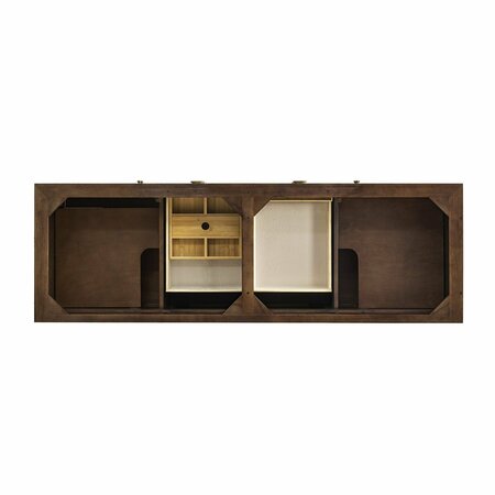 James Martin Vanities Amberly 72in Double Vanity Cabinet, Mid-Century Walnut 670-V72-WLT
